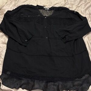 Isabel Marant Etoile Button-Up Blouse with Lace Details